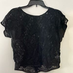 Black Lace Crop Top by Chloe K size XS